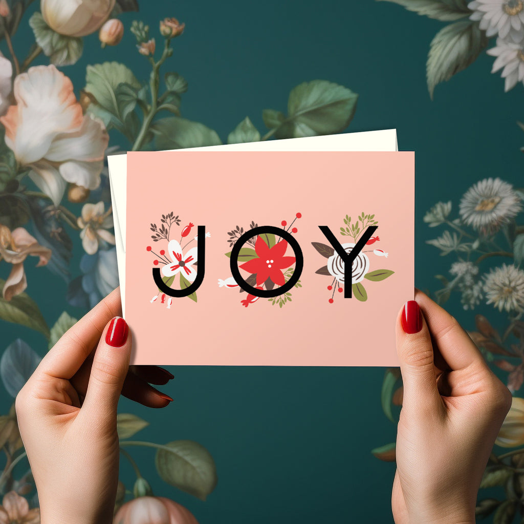 JOY in Pink Holiday Card