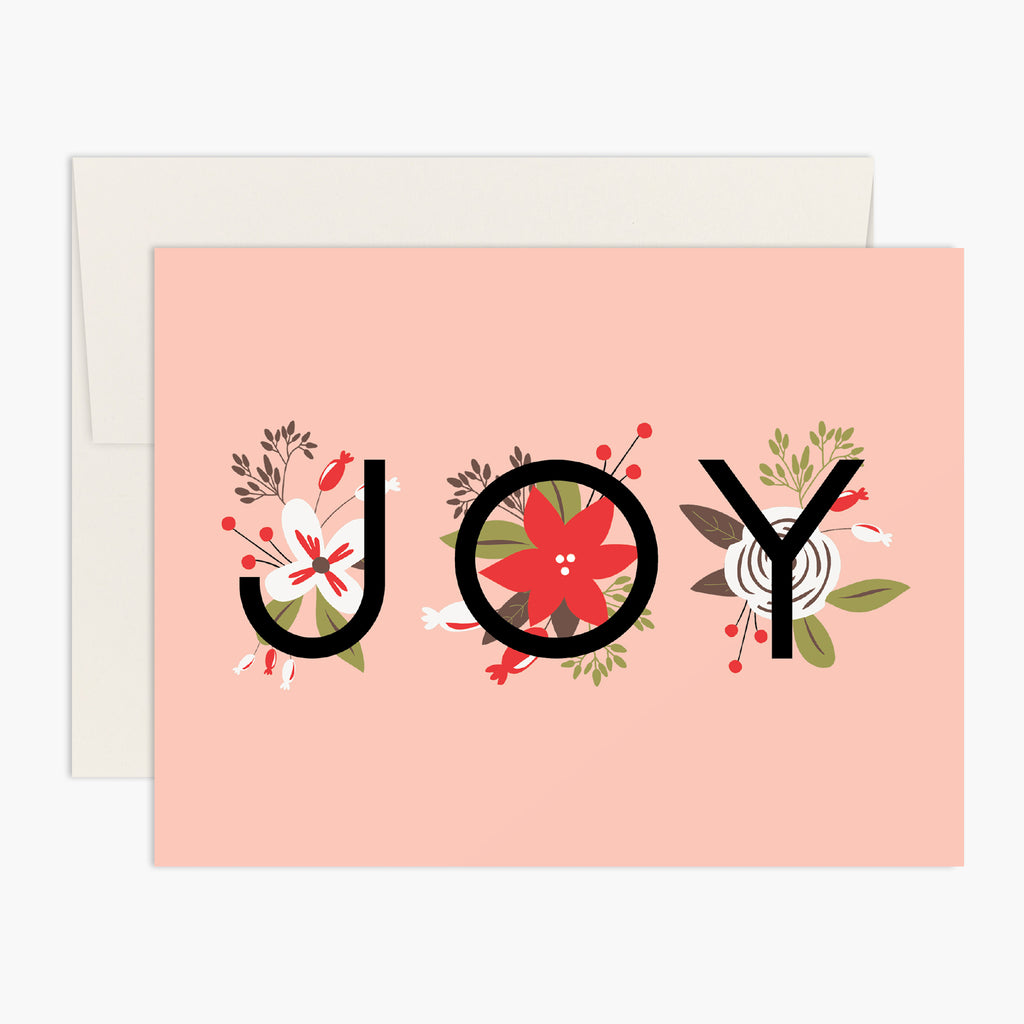 JOY in Pink Holiday Card