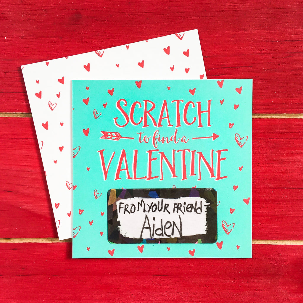 Scratch Off Valentines Card Set