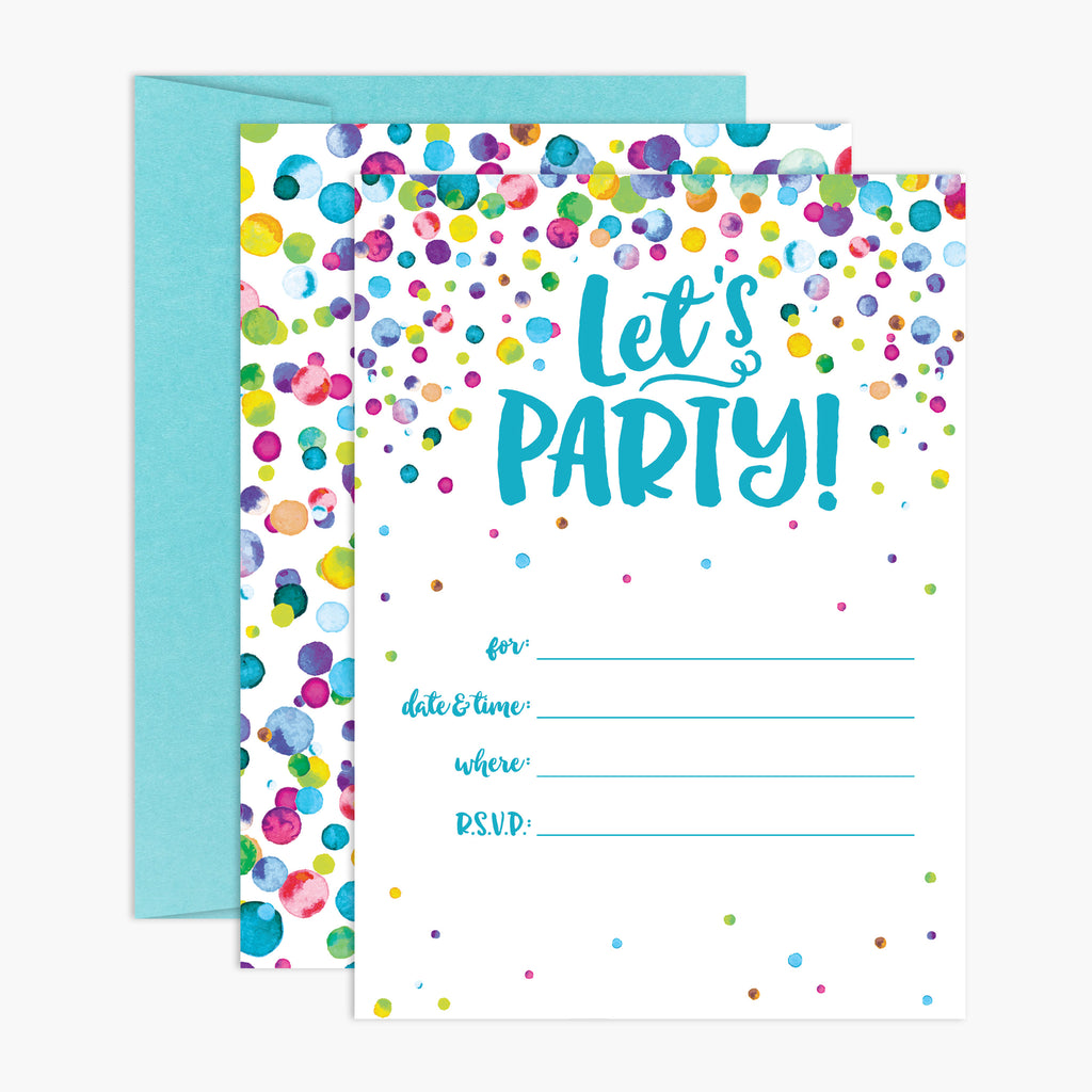 Let's Party! Set of All Occassion Party Invitations