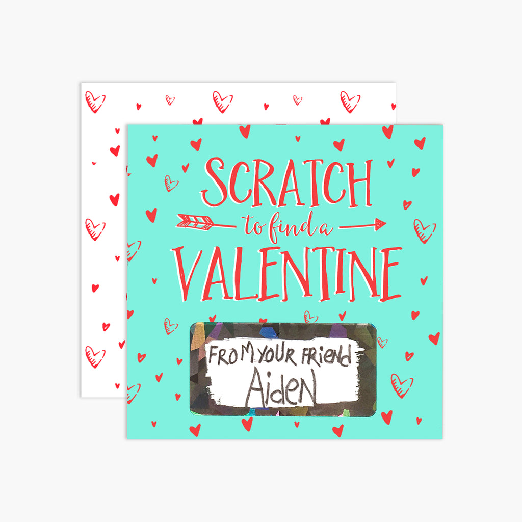 Scratch Off Valentines Card Set
