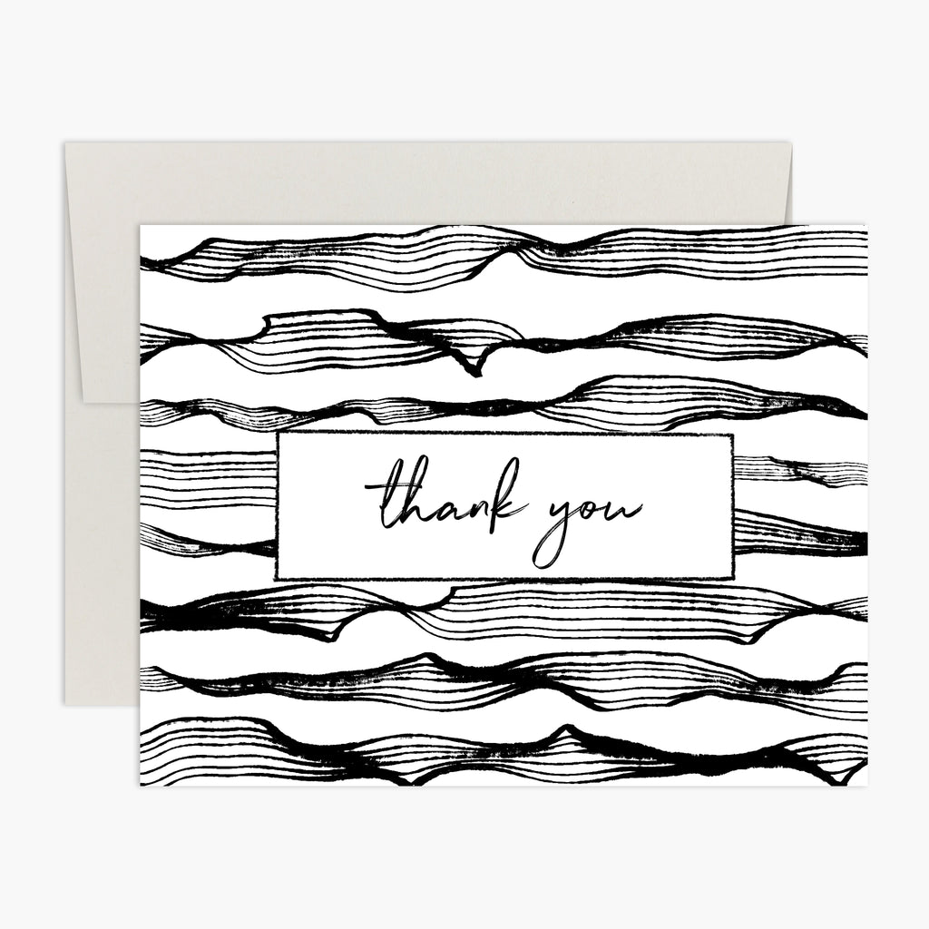 Stripy Inky Thank You Card