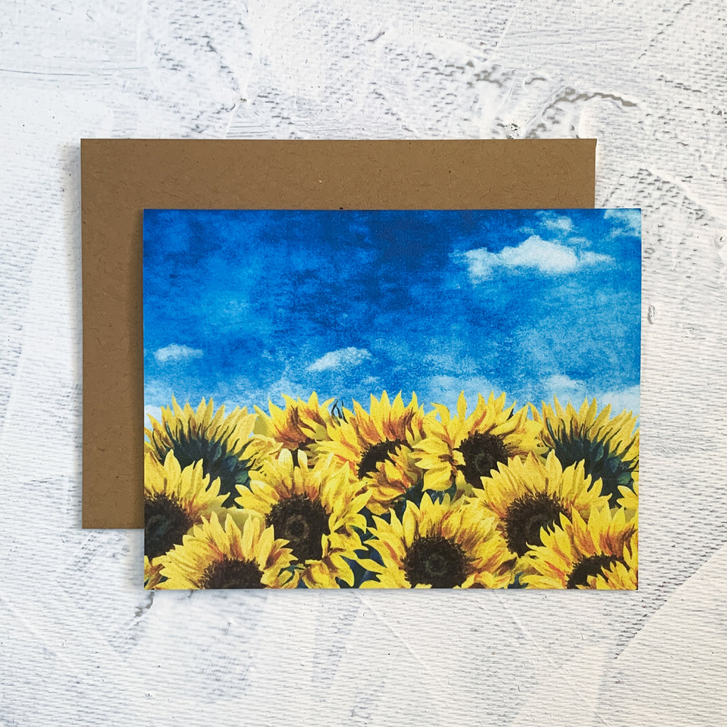 *Relief Fundraiser for Ukraine* - Field of Sunflowers - Set of 8 All-Occasion Notecards
